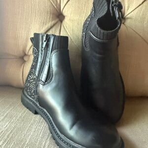 Steve Madden Black Girls' Glitter Back Chelsea Boots